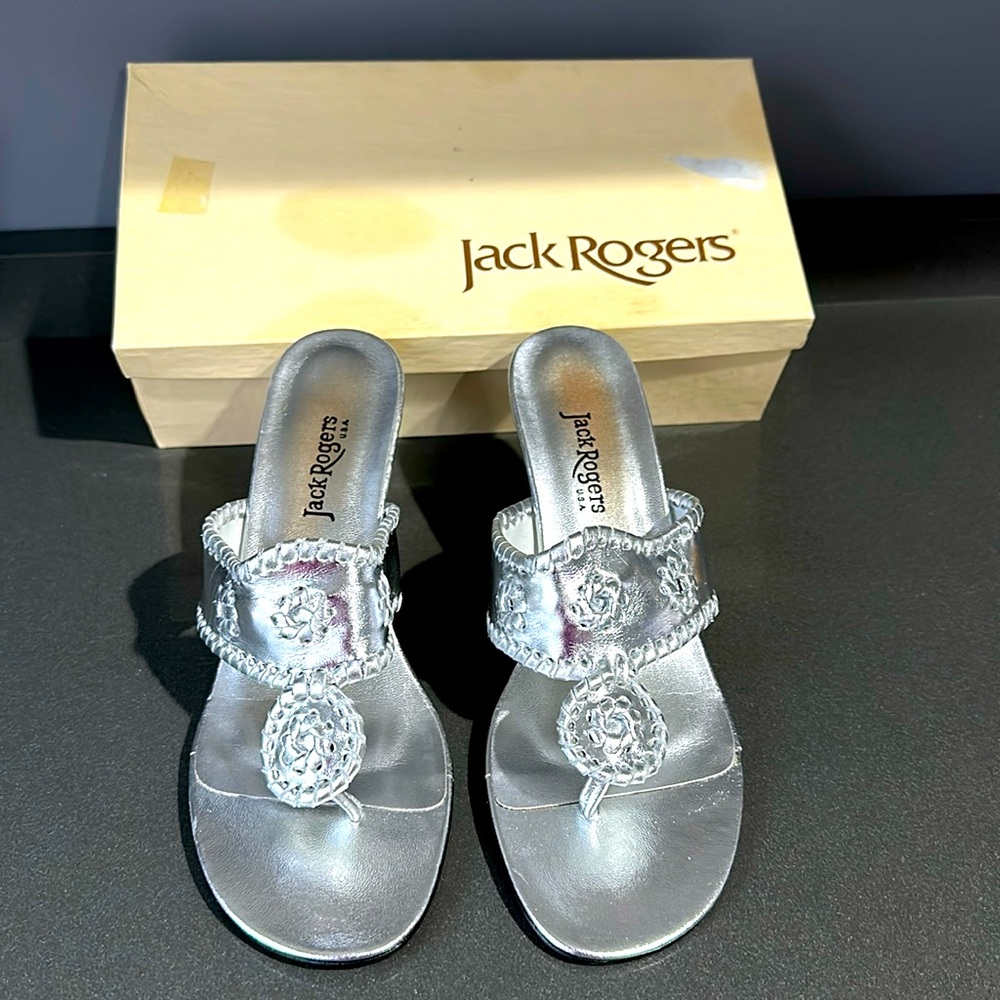 NEW! Jack Rogers Silver Sandals, size 9 1/2